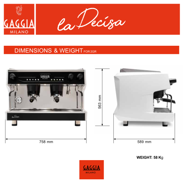 Gaggia LA DECISA Traditional Espresso Machine